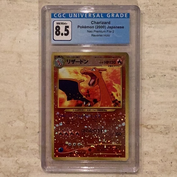 Pokemon Other - Pokemon Charizard 2000 Reverse Holo Neo Japanese No. 006 CGC 8.5 Graded Card